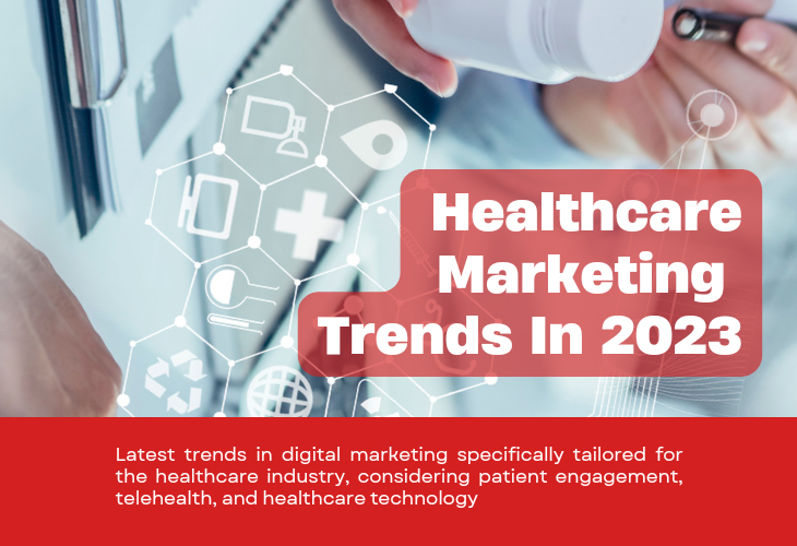 Digital healthcare trends showing a doctor using a tablet with medical icons.