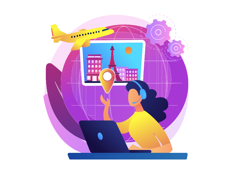 A luxurious hotel lobby