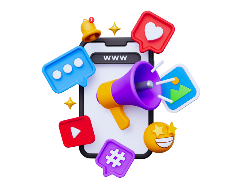 A team managing social media campaigns